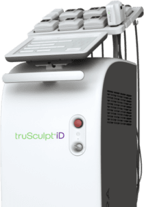 truSculpt iD machine being used at SANTÉ Aesthetics & Wellness in Portland, Oregon. For use with body sculpting and fat reduction treatments.
