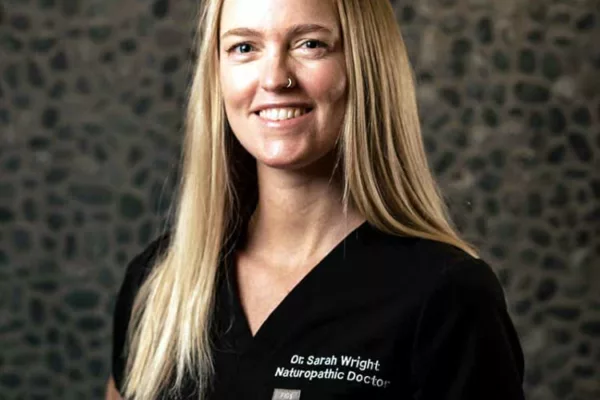 Sarah Wright, ND, is a naturopathic doctor, massage therapist, and craniosacral therapist at SANTÉ Aesthetics & Wellness in Portland, Oregon.