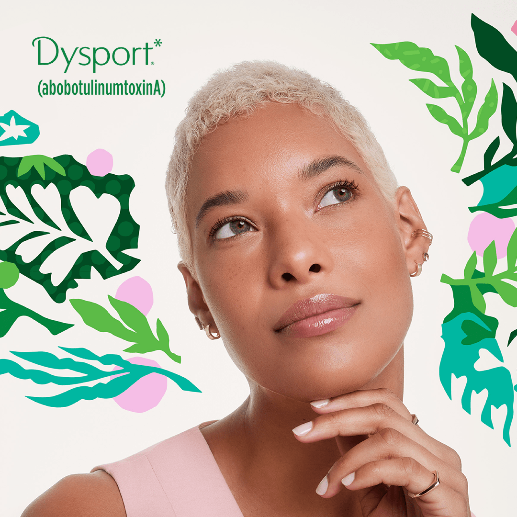 Woman's use of Dysport available at SANTÉ Aesthetics & Wellness in Portland, Oregon